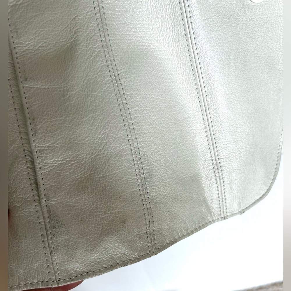 Vintage Wilsons Leather Maxima classic Jacket off white size M - Picture 4 of 10